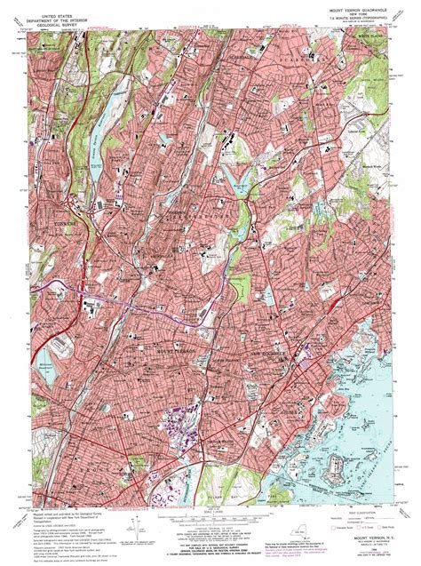 Mount Vernon topographic map 1:24,000 scale, New York