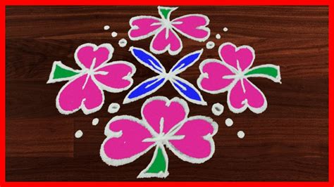 Sankranthi Muggulu | 7 to 1 Straight Dots | Festival Easy Rangoli Designs with Kolam #286 - YouTube