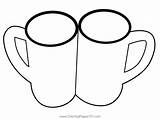 Beer Mugs Pair Coloring Page For Kids  Free Crocodile Printable sketch template