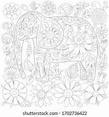 Coloring Page Antistress Book Adults Stock Vector Royalty  sketch template