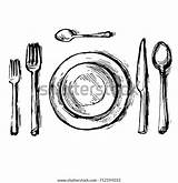 Silverware Coloring Pages sketch template