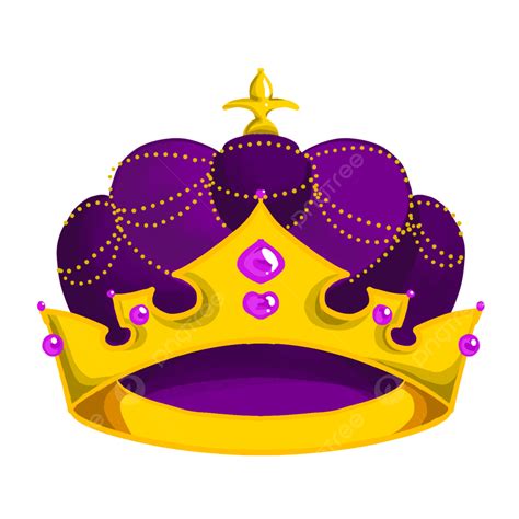 Purple And Gold Crown Clipart