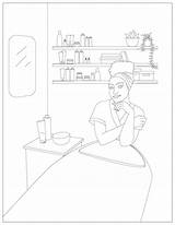 Printable Beauty Salon Coloring Pages sketch template