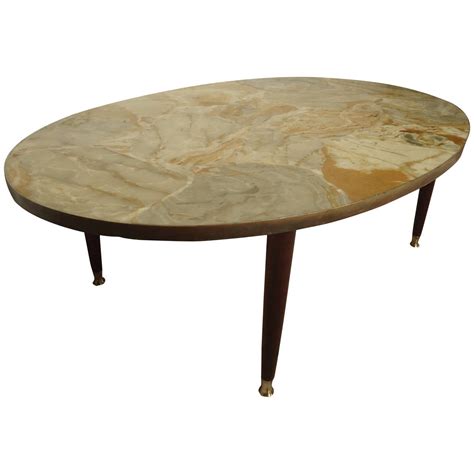 Mid-Century Modern Italian Marble-Top Coffee Table For Sale at 1stdibs