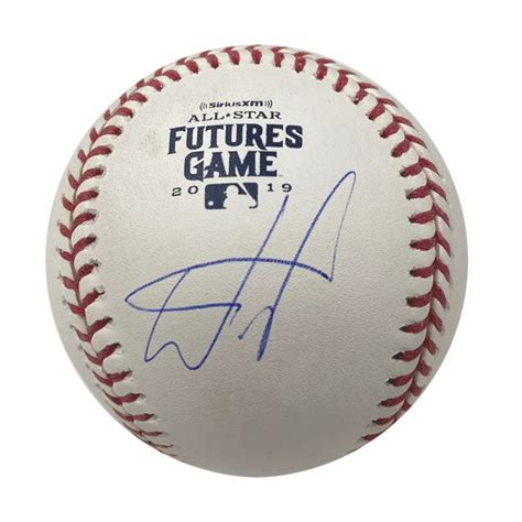 Wander Franco Autographed 2019 Futures Game Logo Baseball