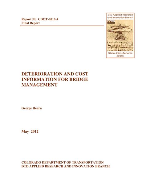 (PDF) Deterioration and Cost Information for Bridge Management