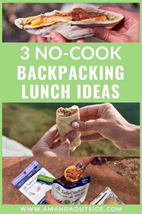 3 Backpacking Lunch Ideas [No Cook - Food ideas 🍔 | Best backpacking ...