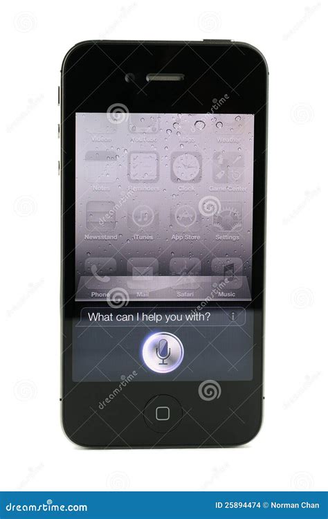 Apple IPhone 4s Siri Editorial Stock Image - Image: 25894474