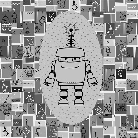 Cute Robot Collage Poster Free Stock Photo - Public Domain Pictures