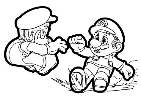 Mario and Luigi from Super Mario Odyssey Coloring Page - Free Printable ...