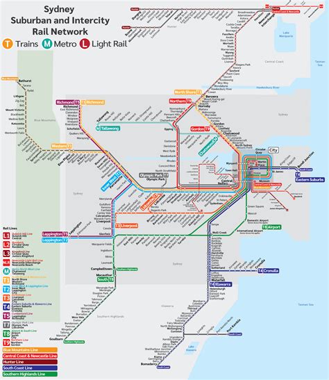 Sydney Suburban and Intercity Map Design! CityRail Map design, Sydney ...