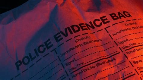 Police Evidence Bag In Flashing Lights, Stock Footage | VideoHive