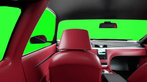 Red leather interior of luxury black sport car. Green screen footage. Stock Footage #AD ,#luxury ...