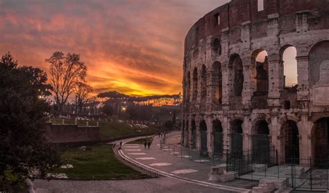 Colosseum at sunset, Italy