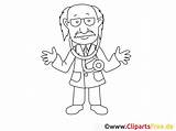 Arzt Berufe Ausmalbild Ausdrucken Kostenlos Kittel Schule Familie Thema  sketch template