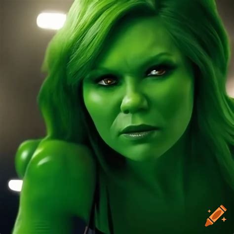 Kirsten dunst as she-hulk in a movie poster
