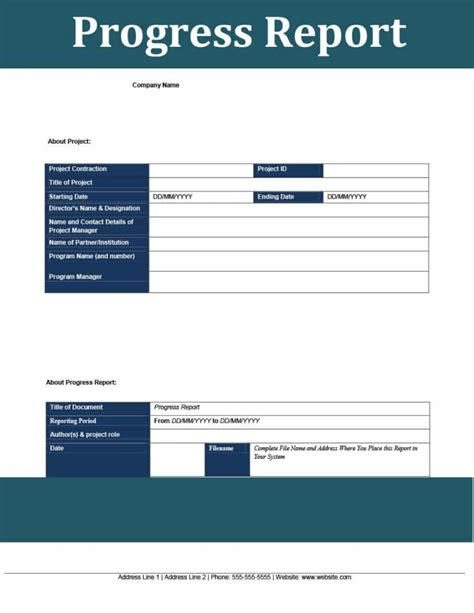 One Page Project Status Report Template Powerpoint - Printable Word Searches