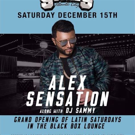 Alex Sensation Live At Scores Black Box Lounge Atlantic City | Tickeri - concert tickets, latin ...