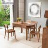 Wooden Dining Table 4 Seater | Contemporary Dining Table Set | Casa Furnishing