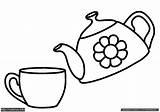 Teapot Coloring Page Printable teapot coloring color  sketch template