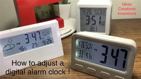 How to adjust a digital alarm clock ! - YouTube