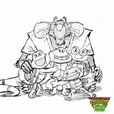Teenage Mutant Ninja Turtles Coloring Pages Splinter sketch template