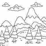 Simple Landscape Coloring Pages sketch template