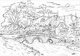 Coloring Pages For Village  Bret Reifsnider sketch template