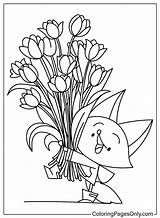 Cute Flower Bouquet Coloring Page  Free Printable Pages sketch template