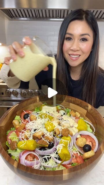 My Nguyen on Instagram: "Save my recipe for copycat Olive Garden Salad! The salad dressing ...