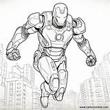Iron Man 17 coloring Page sketch template
