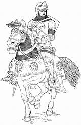 Knight Horse Coloring Pages Sketch Page sketch template
