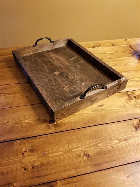 Rustic Serving tray in 2020 | Rustic serving trays, Serving tray wood, Small wooden tray