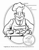 Baker Coloring Pages sketch template