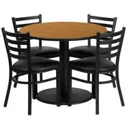 Costway 3 PCS Dining Table Set Modern Round Kitchen Table and Chairs Set for Dining Room ...