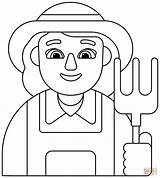 Woman Farmer Emoji coloring Page  Free Printable Coloring Pages sketch template