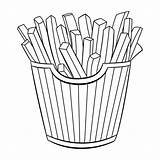 Premium Vector  Delicious French fries For coloring Page sketch template