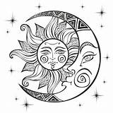Sun And Moon Coloring Pages sketch template