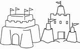 Simple Sand Castle Coloring Pages sketch template