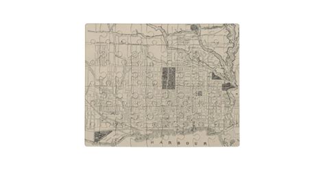 Historical, Vintage Map of Toronto, Canada Jigsaw Puzzle | Zazzle