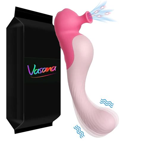 Vasana 2 In 1 Seahors Shape Clit Sucker Vibrator For Women G-spot Dildo Vibrator Clitoral ...