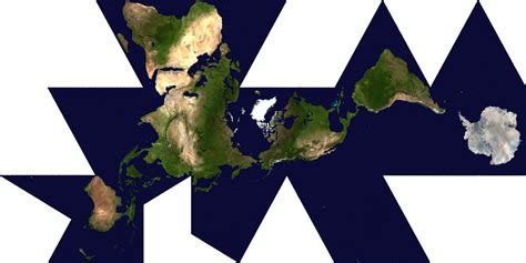 The Dymaxion map or Fuller map (Buckminster Fuller 1943) is a projection of a world map onto the ...