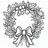 Lovely Christmas Wreath coloring Page  Download Print Or Color Online sketch template