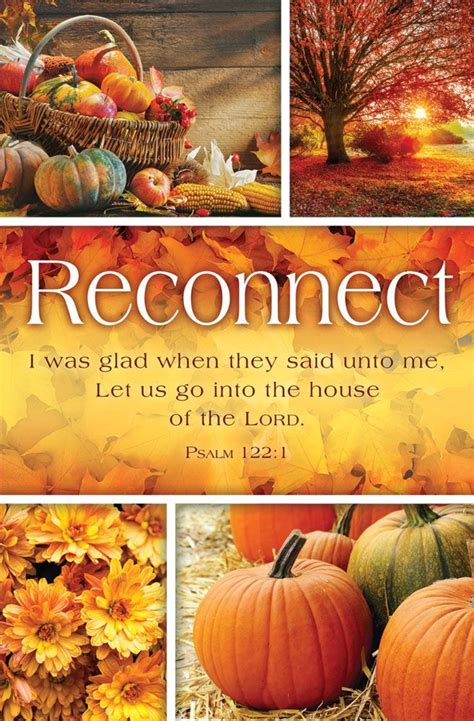 Church Bulletin 11" - Fall & Thanksgiving - Reconnect (Pack of 100) | Psalm 122, Psalms ...