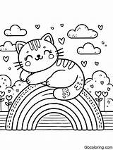 Free Cat And Flower Coloring Pages Printable sketch template
