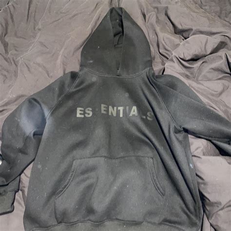 Black essentials hoodie Worn a few times👟 DM before... - Depop