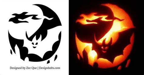 10 Free Halloween Scary & Cool Pumpkin Carving Stencils / Patterns / Templates / Ideas 2015