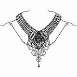 Diamond Necklace Coloring Page · Creative Fabrica sketch template