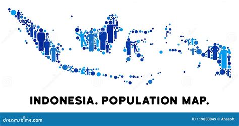 Demographics Indonesia Map stock vector. Illustration of nation - 119830849