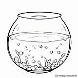 Fish Bowl Coloring Pages  Free & Printable sketch template
